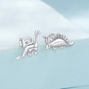 925 Sterling Silver Earrings with Oxidized Finish, 1.1*1cm & 1.2*0.6cm for Women