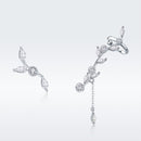 925 Sterling Silver Earrings with Platinum Plating and CZ for Women