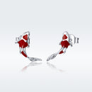 925 Sterling Silver Plated Earrings with Pavé Setting CZ for Women