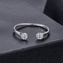 925 Sterling Silver Moissanite Ring Size E