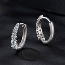 925 Sterling Silver Moissanite Necklace with White Gold Plating, 1.2cm for Women