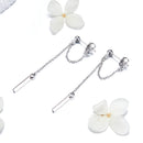 S925 Sterling Silver Plated Platinum Earrings for Women