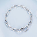 925 Sterling Silver Plated White Gold 19.0 cm Bracelet