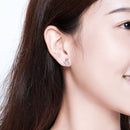 S925 Sterling Silver Plated Platinum Earrings
