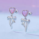 925 Sterling Silver Translucent Opal Earrings for Women