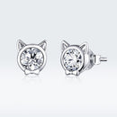 925 Sterling Silver Plated Platinum CZ Earrings for Women