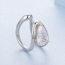 925 Sterling Silver Hoop Earrings with Pavé Setting CZ in White Gold