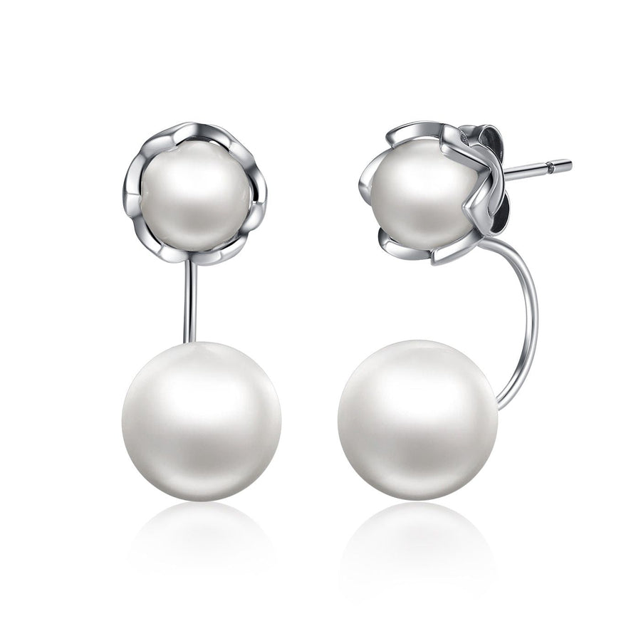 925 Sterling Silver Shell Pearl Earrings for Women
