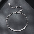 925 Sterling Silver + Moissanite White Gold 21cm Bracelet for Women
