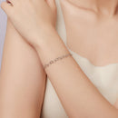 925 Sterling Silver Plated White Gold Adjustable Bracelet for Women