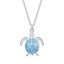 925 Sterling Silver Adjustable Necklace with Pavé CZ and Enamel, 44cm