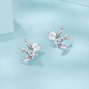 925 Sterling Silver Oxidized CZ Earrings for Women