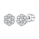 925 Sterling Silver Moissanite 0.15ct/0.027ct Earrings for Women