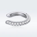 S925 Sterling Silver Pavé Set CZ Earrings - 1.1cm for Women