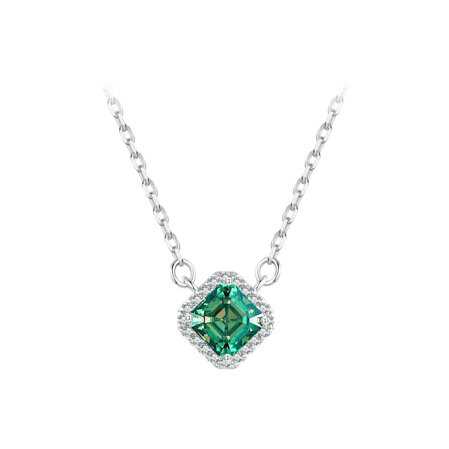925 Sterling Silver 0.6 Carat Moissanite Pendant Necklace for Women