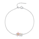 S925 Sterling Silver Adjustable Flower Bracelet for Women