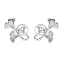 925 Sterling Silver Plated Platinum Wiredrawing Earrings
