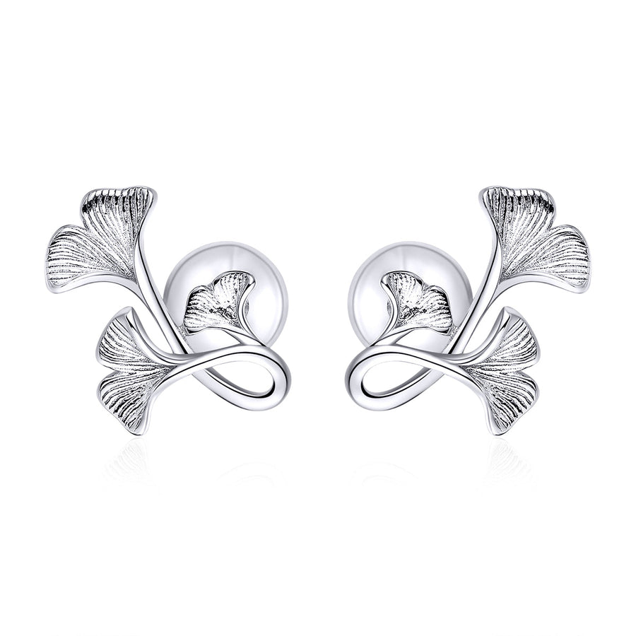 925 Sterling Silver Plated Platinum Wiredrawing Earrings