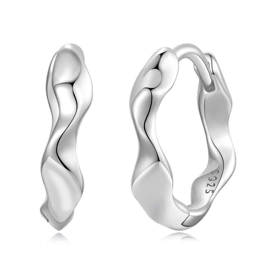 925 Sterling Silver White Gold Plated Earrings