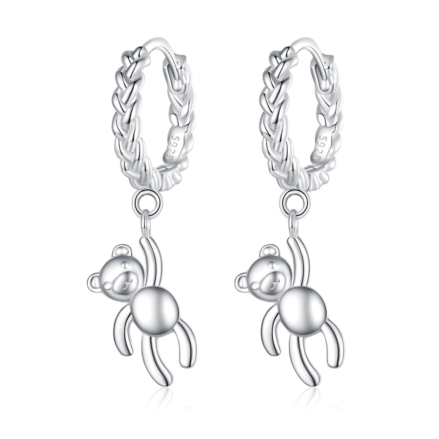 925 Sterling Silver Plated Platinum Earrings