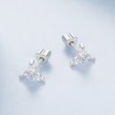 925 Sterling Silver Earrings with Pavé Setting CZ