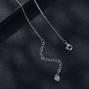 925 Sterling Silver Moissanite 0.5 Carat Necklace with CZ for Women