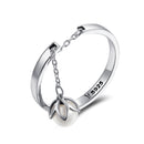 S925 Sterling Silver Ring Width 0.2CM Bead 0.6CM for Women