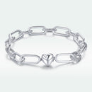 925 Sterling Silver Oxidized Bracelet 17cm for Women