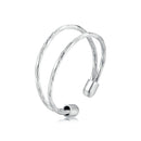 925 Sterling Silver & White Gold Plated Ring for Women - Stylish Width 2.3-6.3mm