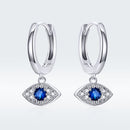 S925 Platinum Plated Pavé Setting CZ Earrings - 1.9*1cm - Women's Jewelry