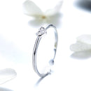 925 Sterling Silver Plated Platinum Pavé Setting CZ Ring
