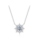 925 Sterling Silver 0.5 Carat Moissanite Necklace in White Gold Plating for Women