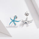 925 Sterling Silver Earrings with Pavé Setting CZ, 1.6*1.9cm for Women