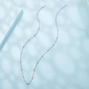 925 Sterling Silver 40+5cm White Gold Plated Necklace for Women