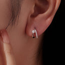 925 Sterling Silver Moissanite 0.3ct Earrings Size 1.2*0.6cm for Women