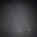 925 Sterling Silver Plated Platinum Pavé Setting CZ Earrings for Women