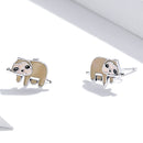 925 Sterling Silver Enamel Oxidized Earrings for Women, 0.7*1.2cm