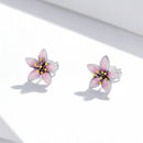 925 Sterling Silver Enamel Oxidized Earrings