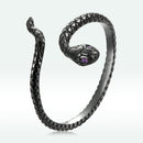 S925 Sterling Silver Black Gold Plated Pavé Setting CZ Ring