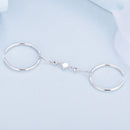 925 Sterling Silver Plated CZ Ring 30mm Chain Length, 1.7mm Width for Women