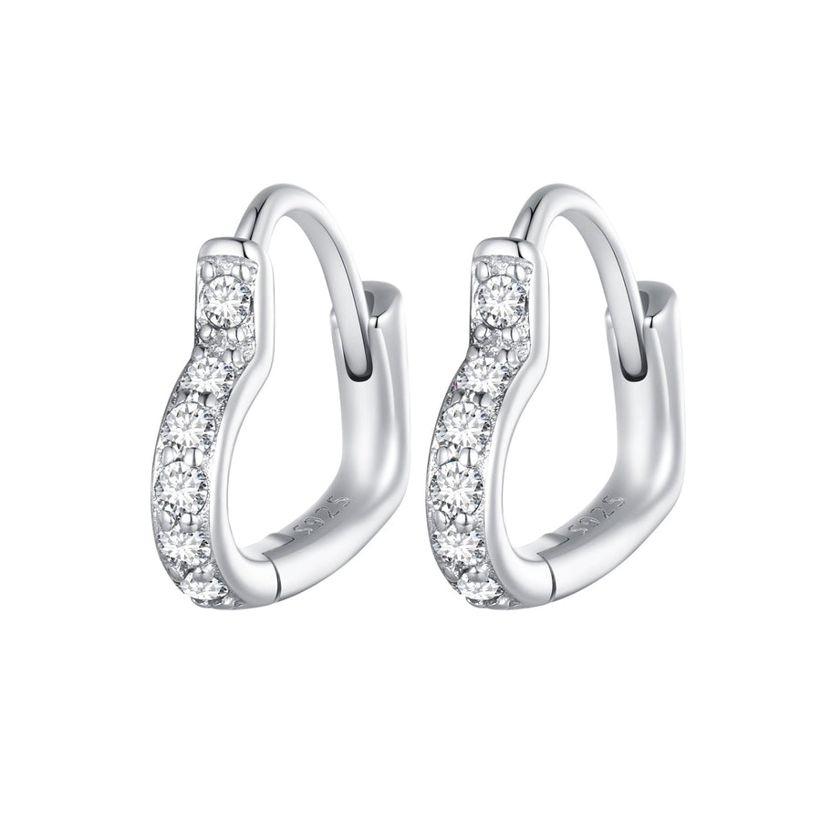 925 Sterling Silver Earrings with Pavé Setting CZ for Women