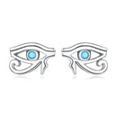 925 Sterling Silver Turquoise Earrings, 0.6*0.9cm, Oxidized Silver Finish for Women