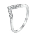 S925 Sterling Silver Moissanite 1.7mm Ring for Women - Size 6