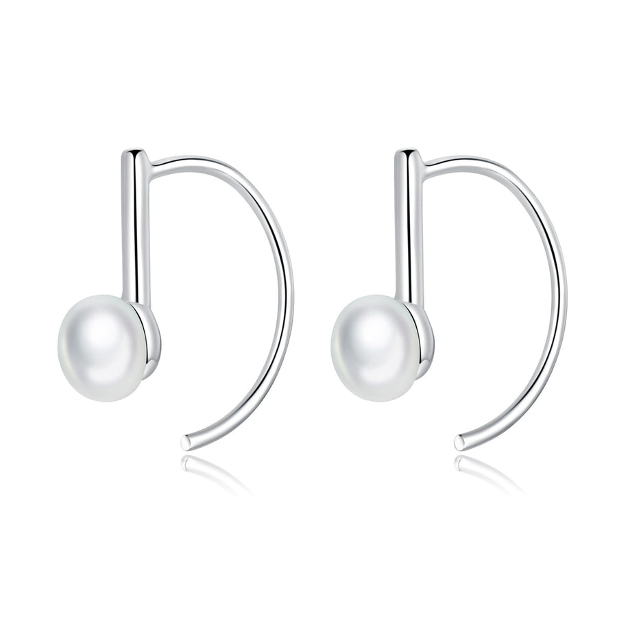 925 Sterling Silver Earrings in Rose Gold with Beads for Women