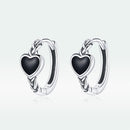 925 Sterling Silver Oxidized Enamel Earrings for Women - 1.2*0.5 cm
