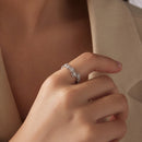 925 Sterling Silver Moissanite 0.03ct Ring Size 7