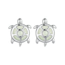 925 Sterling Silver Luminous Stone Earrings