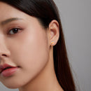 925 Sterling Silver Earrings with Enamel Finish in Gold Plating - 0.8*0.9cm for Women