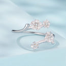 925 Sterling Silver Plated White Gold Ring for Women