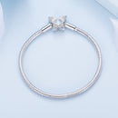 925 Sterling Silver Moonstone Bracelet 17.0 cm Pavé Setting for Women